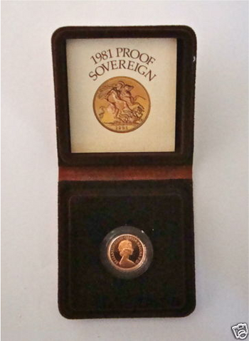 1981 QUEEN ELIZABETH II GOLD FULL PROOF SOVEREIGN