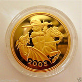 2005 QE2 BATTLE OF TRAFALGAR PROOF GOLD FIVE POUND CROWN FDC