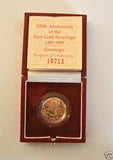 1989 ROYAL MINT TUDOR ROSE 500TH ANNIV SOLID 22K GOLD PROOF FULL SOVEREIGN COIN