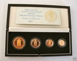 1989 GOLD PROOF FOUR COIN SET £5 £2 SOVEREIGN 1/2 HALF SOVEREIGN