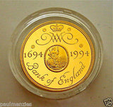 1994 GOLD PROOF FOUR COIN SET £5 £2 BANK OF ENGLAND, SOVEREIGN, HALF SOVEREIGN