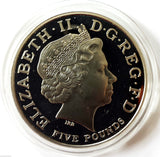 2006 ROYAL MINT PIEDFORT QEII 80th BIRTHDAY £5 FIVE POUND PLATINUM PROOF 3OZ FDC