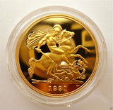 1991 ROYAL MINT ST GEORGE SOLID 22K GOLD PROOF HALF SOVEREIGN COIN BOX COA