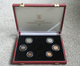 QE2 UK COMMEMORATIVE PROOF COIN COLLECTION 1981 BOX & BASE METAL COINS ONLY