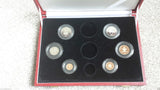 QE2 UK COMMEMORATIVE PROOF COIN COLLECTION 1981 BOX & BASE METAL COINS ONLY